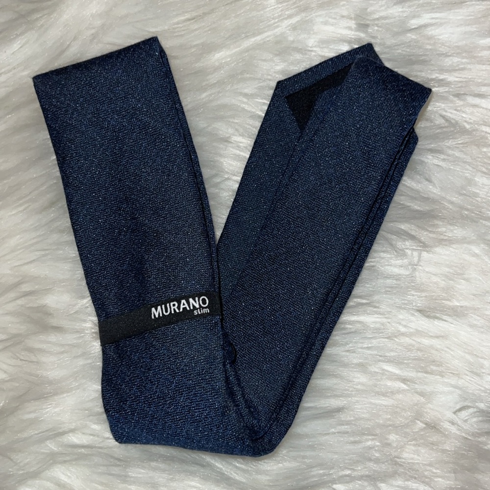 Murano Men’s NWT Blue with White Silk Blend Tie